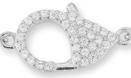 Sphera Milano Cz Clasp Chain Bracelet In Silver