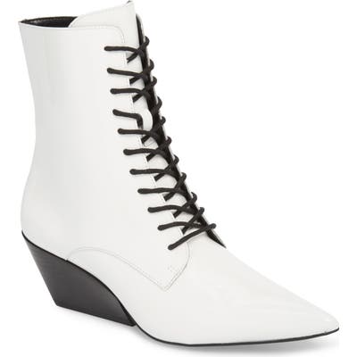 Calvin Klein Jeans Faith Pointy Toe Laced Bootie- White