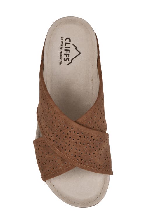 Shop Cliffs By White Mountain Candelle Wedge Sandal In Brown/nubuck