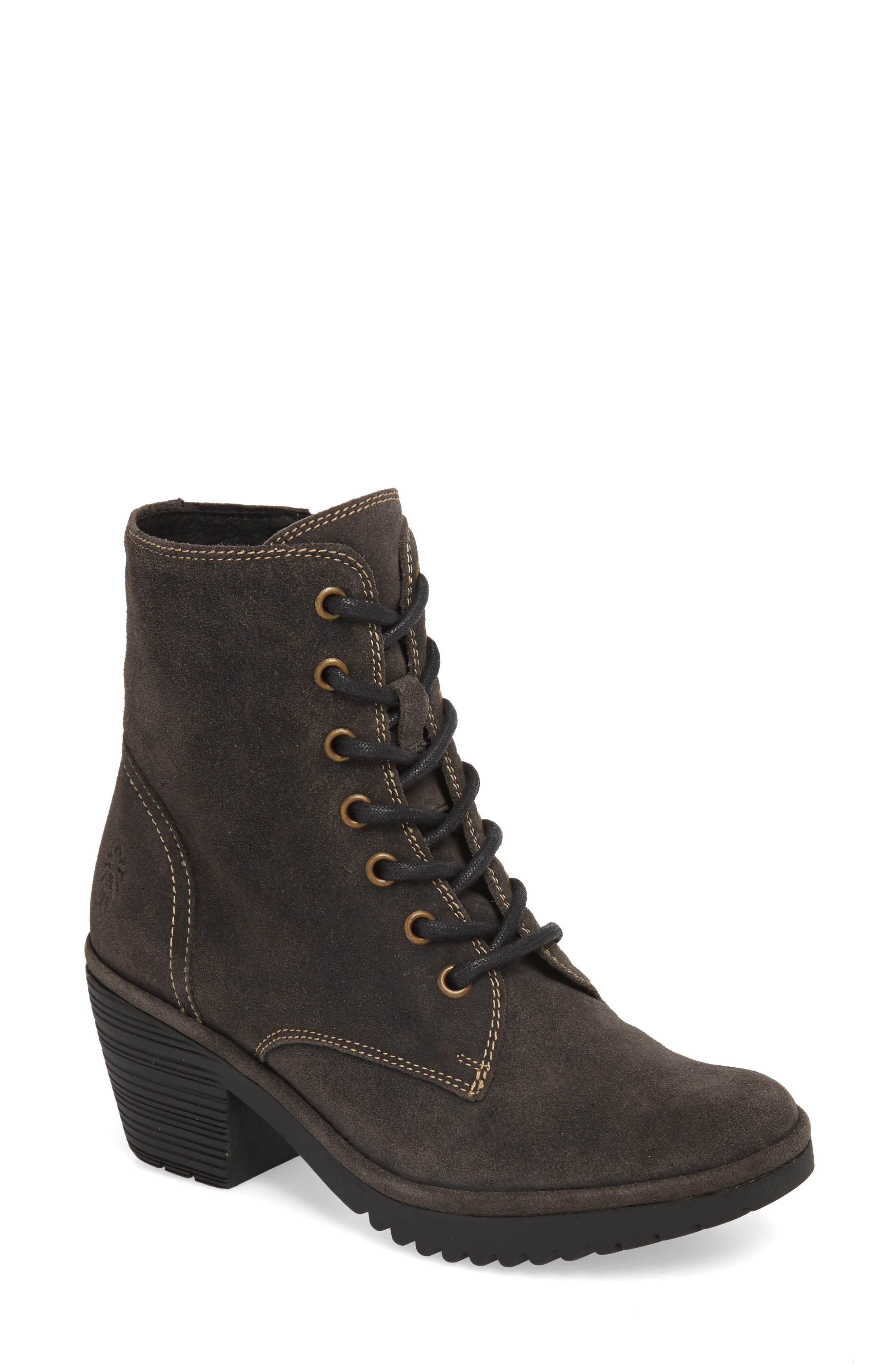 Fly London Woke Lace-Up Bootie - Blue