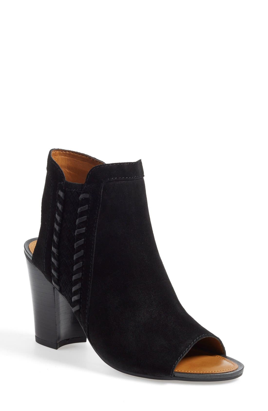 franco sarto open toe booties