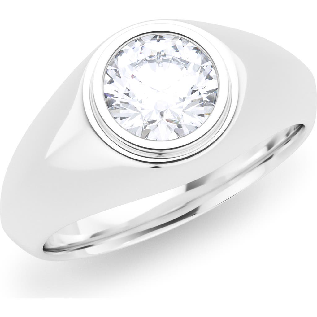 Hautecarat Round Brilliant Lab Created Diamond Ring In 2.50 Ctw 18k White Gold