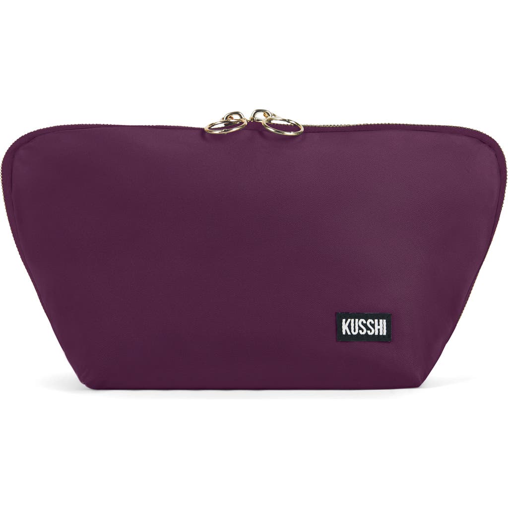 Kusshi Signature Makeup Bag In Garnet/lilac