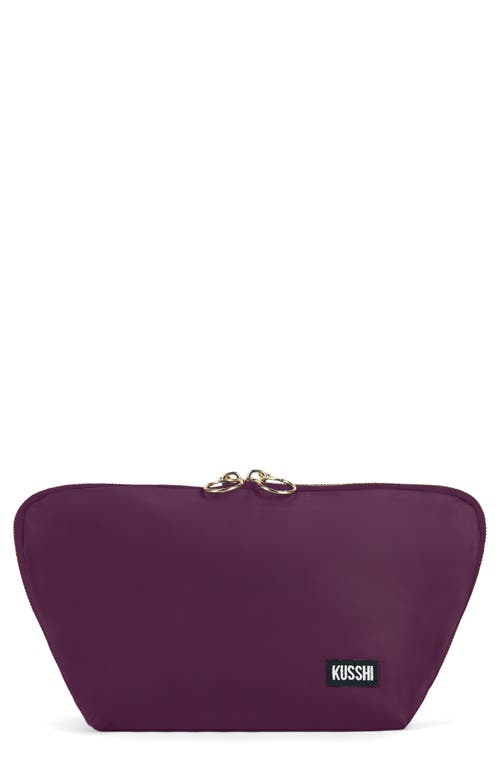 Shop Kusshi Signature Makeup Bag In Garnet/lilac