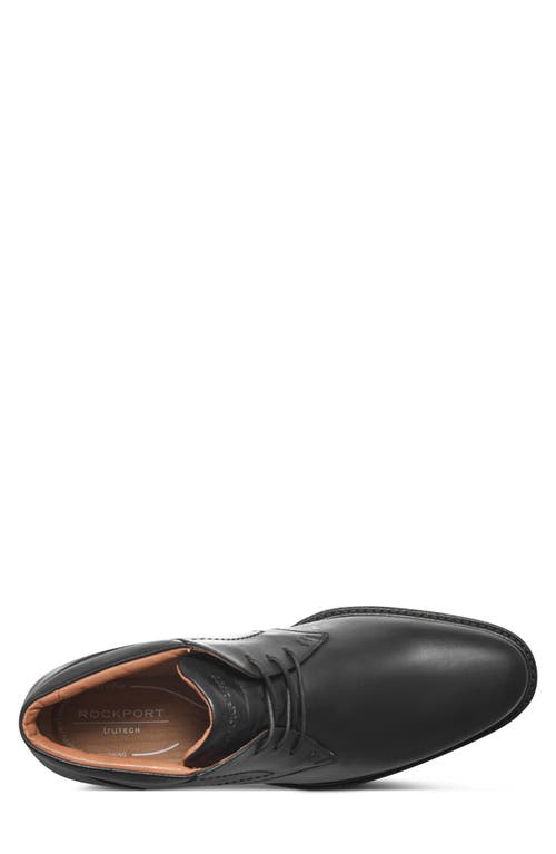 Rockport Flynn Plain Toe Derby Boot In Black