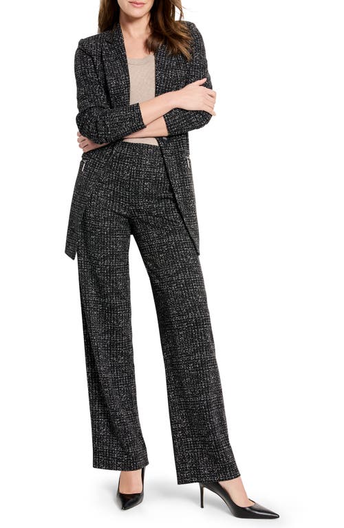 Shop Nic + Zoe Nic+zoe Dotty Grid Wide Leg Pants In Black Multi