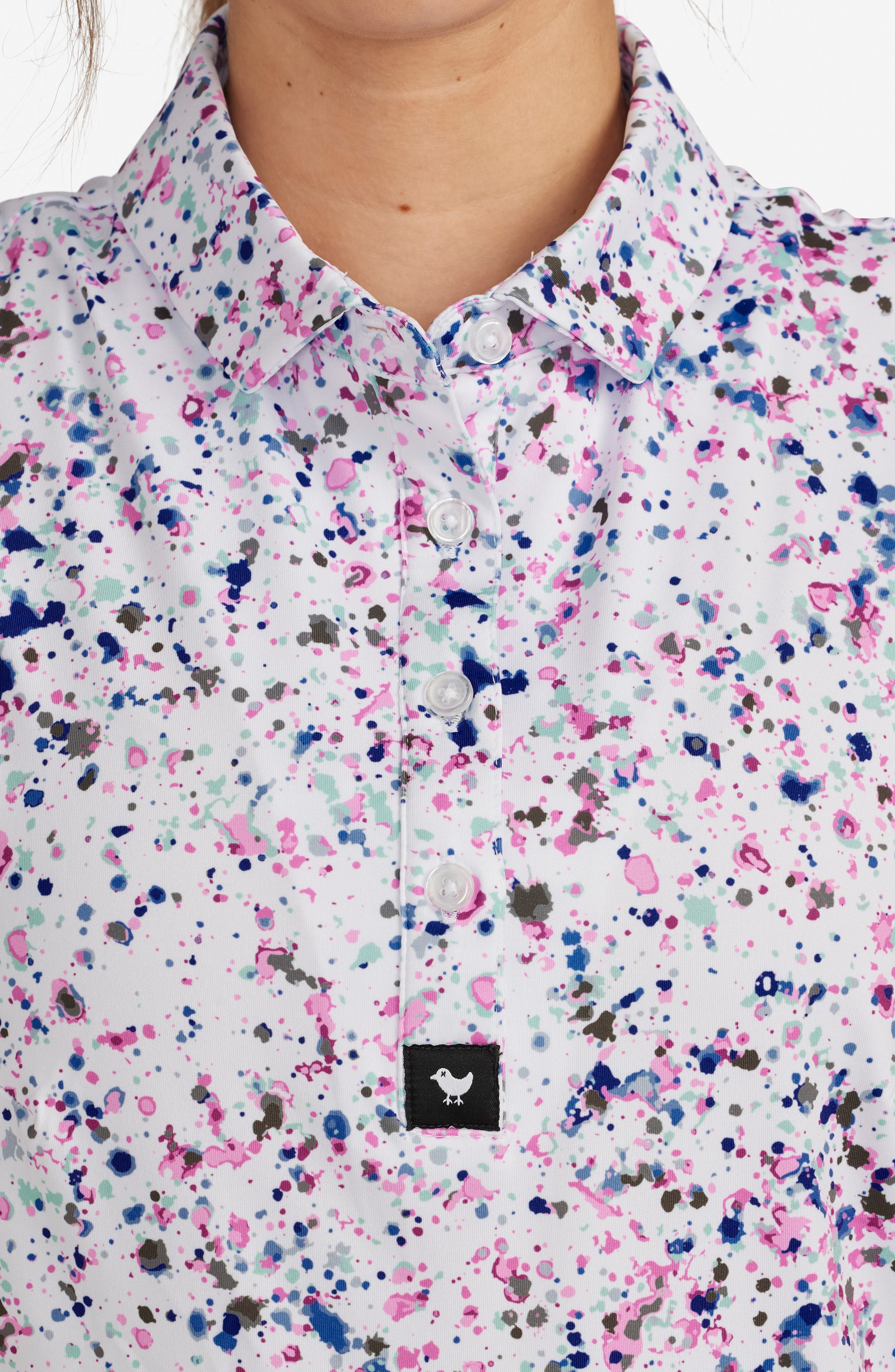 Bad Birdie Paint Splatter Sleeveless Performance Golf Polo Nordstrom