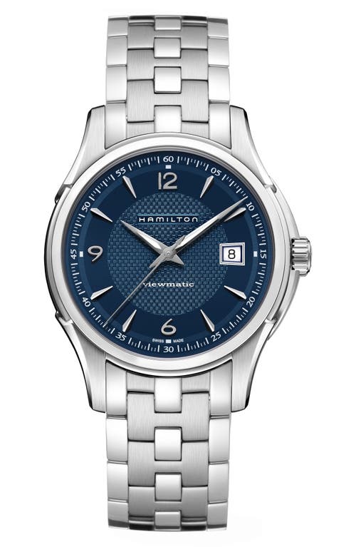 Hamilton Jazzmaster Viewmatic Bracelet Watch, 40mm in Blue/silver 