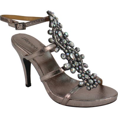 J.renee Embellished Strappy Sandal, Beige