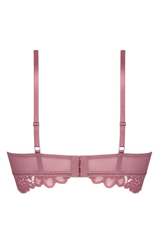 Shop Hunkemoller Shiloh Lace Longline Bra In Wistful Mauve