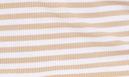 Faherty Freestyle Rib Knit T-shirt In Neutral Desi Stripe