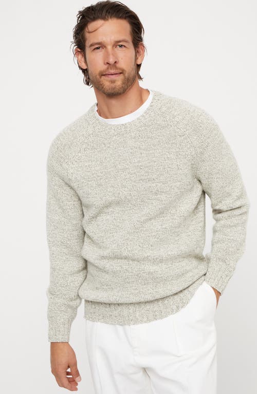 Shop Brunello Cucinelli Cashmere Mouliné Sweater In Olive