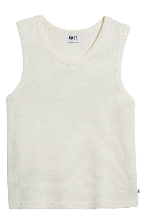 Shop Krost Textured Cotton Piqué Tank In White