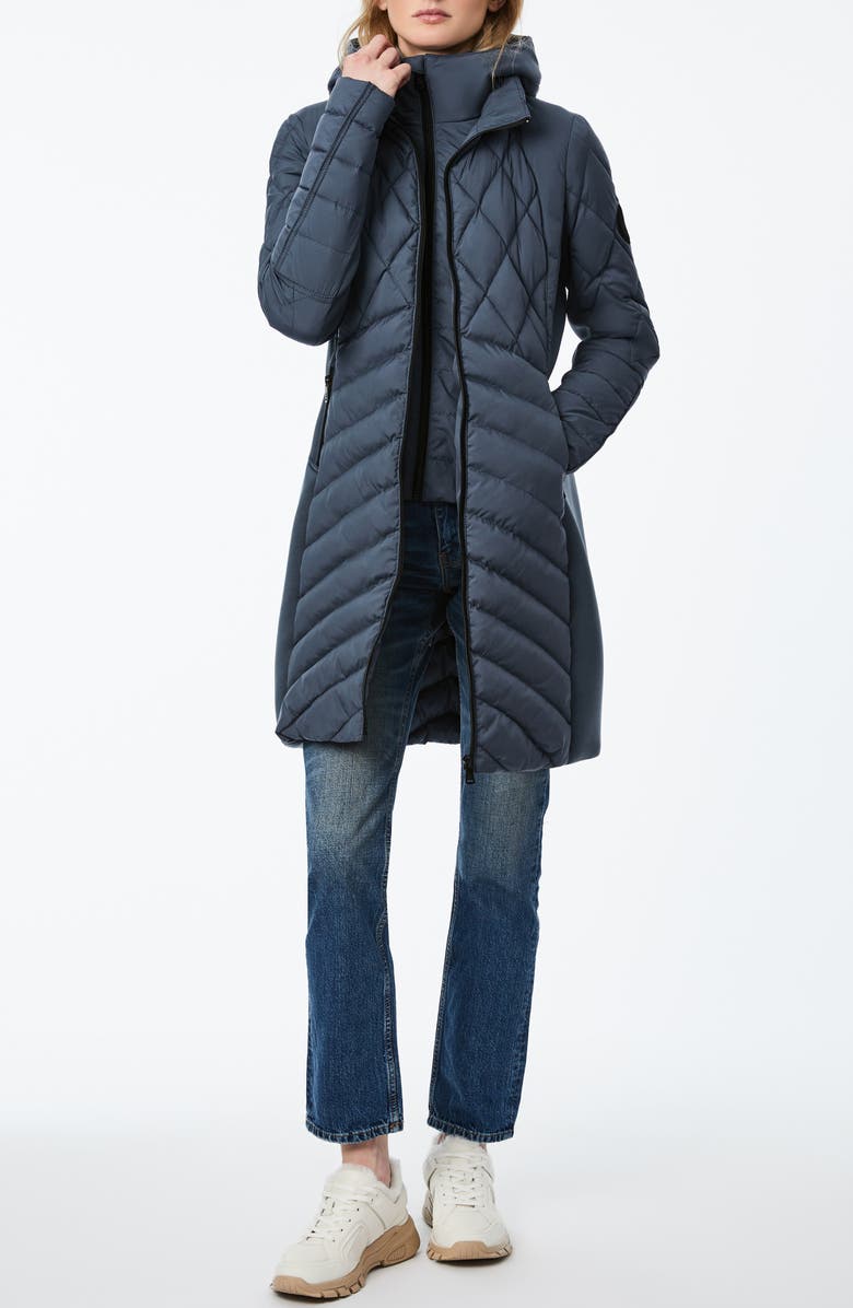 Bernardo Mixed Media Water Resisant Quilted Puffer Jacket Nordstrom