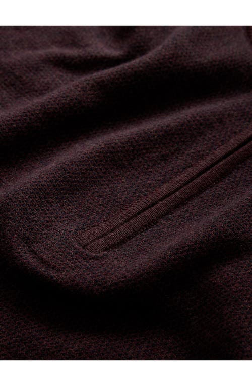 Shop John Varvatos Grand Birdseye Half-zip Cotton & Cashmere Pullover In Oxblood