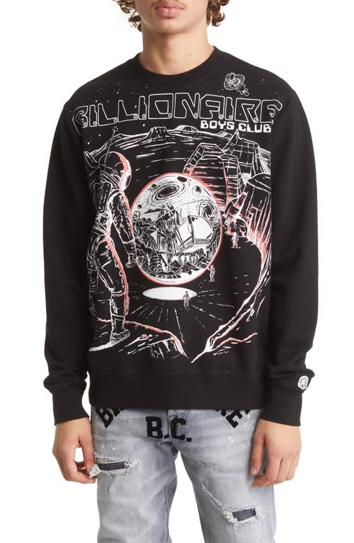 Billionaire Boys Club BB Discovery Cotton Blend Graphic Sweatshirt in Black