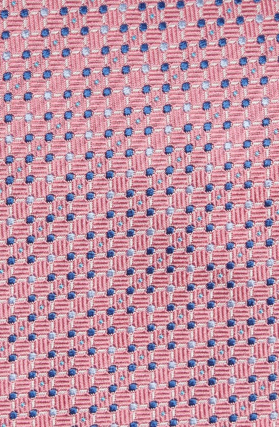 Shop David Donahue Geometric Silk Tie In Pink