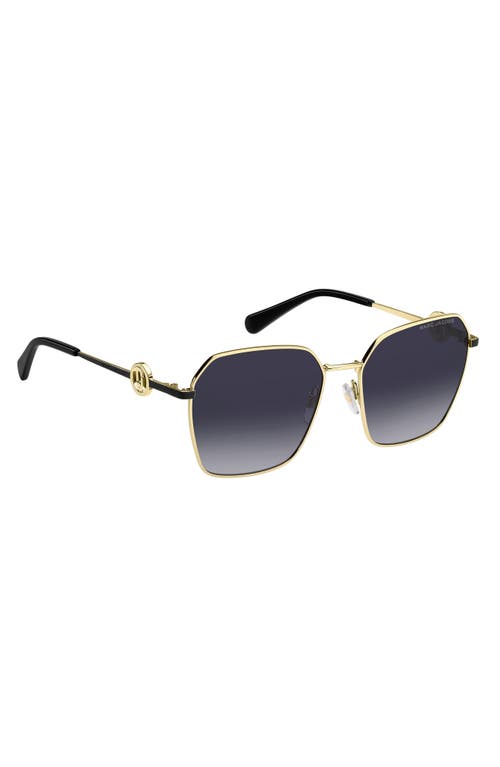 Shop Marc Jacobs 58mm Gradient Square Sunglasses In Gold Black/grey Shaded