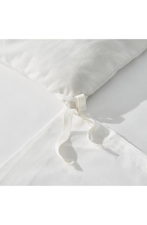 Shop Sijo Luxesoft Organic Cotton Sateen Duvet Cover In Snow