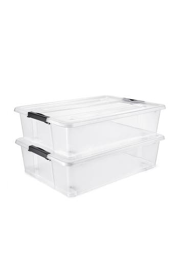 Sorbus 2-pack Under Bed Storage Bins In Clear