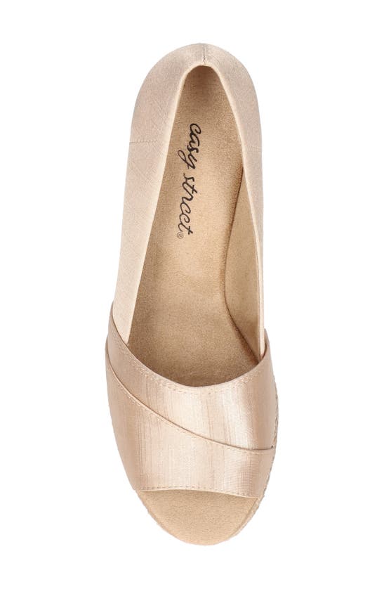 Shop Easy Street Jasper Espadrille Wedge Pump In Natural Thai Silk