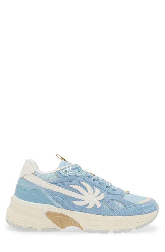 Shop Palm Angels The Palm Runner Sneaker In Light Blue