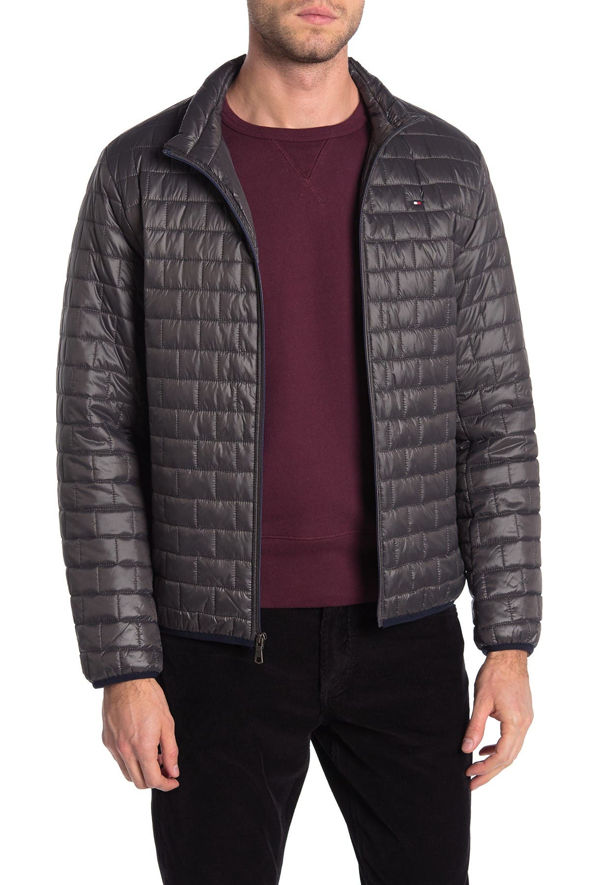 tommy hilfiger box quilted packable puffer jacket