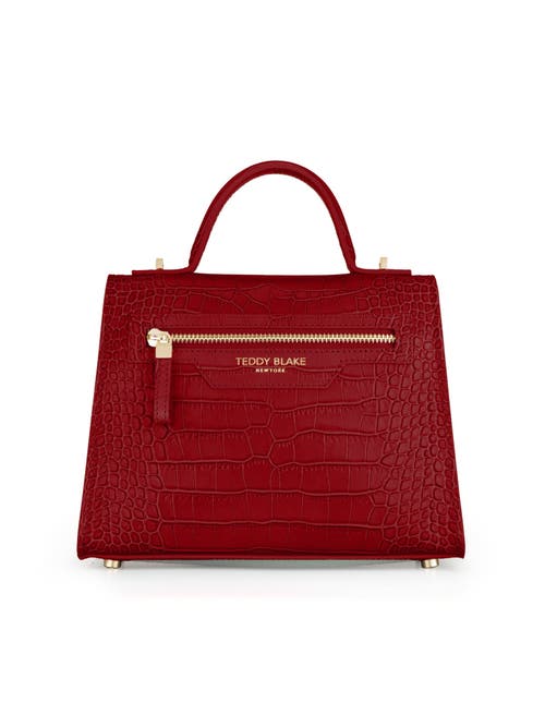 Teddy Blake Ava Croco Gold 11" In Dark Red