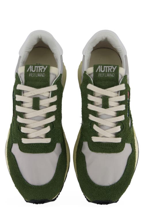 Shop Autry Reelwind Low Sneaker In Hair/nylon Cypress/white