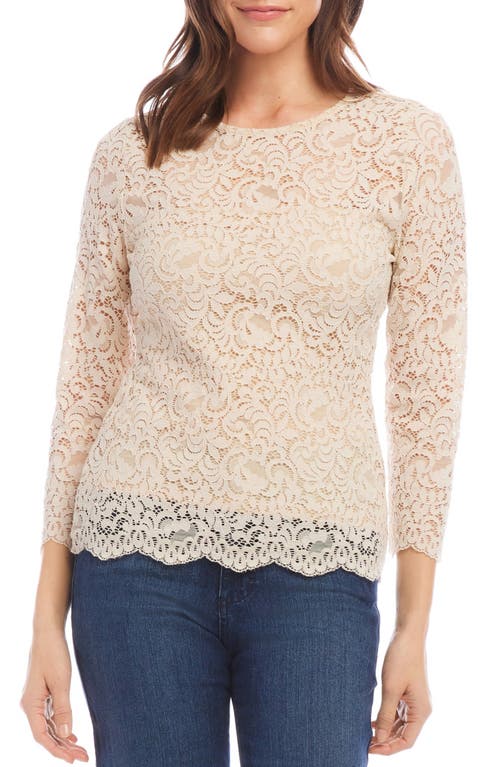 Karen Kane Lace Top Ecru at Nordstrom,