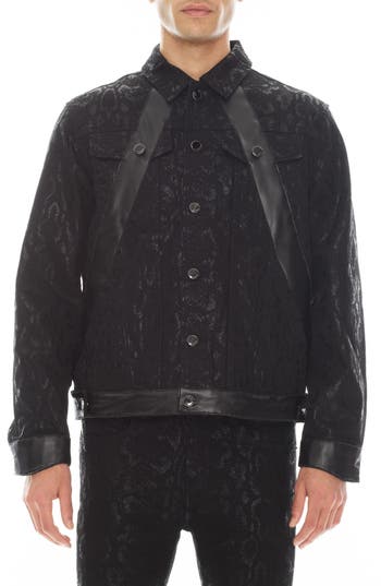 Hvman Rocker Slim Ridged Cotton Jacket In Python