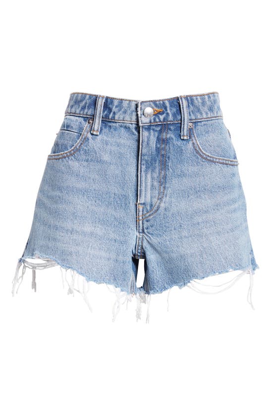 Shop Alexander Wang Bite Denim Shorts In Vintage Light Indigo