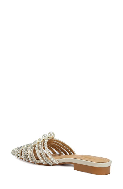 Shop Azalea Wang Adaline Pointed Toe Mule In Bone