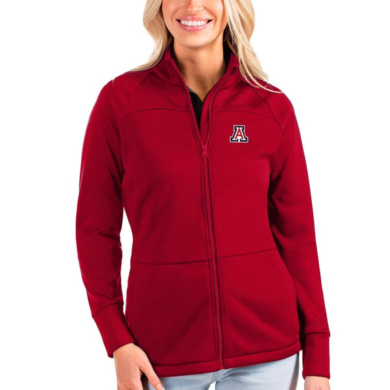 Shop Antigua Red Arizona Wildcats Links Full-zip Golf Jacket
