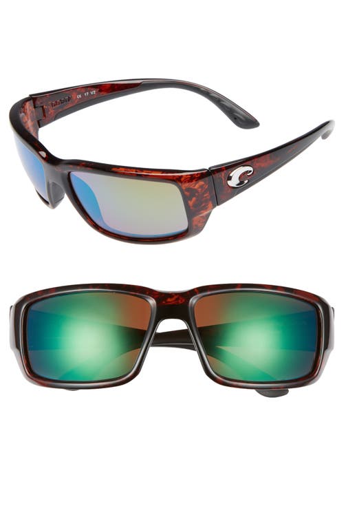 Costa Del Mar Fantail 60mm Polarized Sunglasses In Tortoise/green Mirror