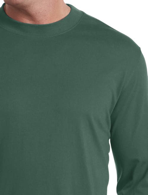 Harbor Bay By Dxl Moisture-wicking Long-sleeve Shirt In Trekking Green