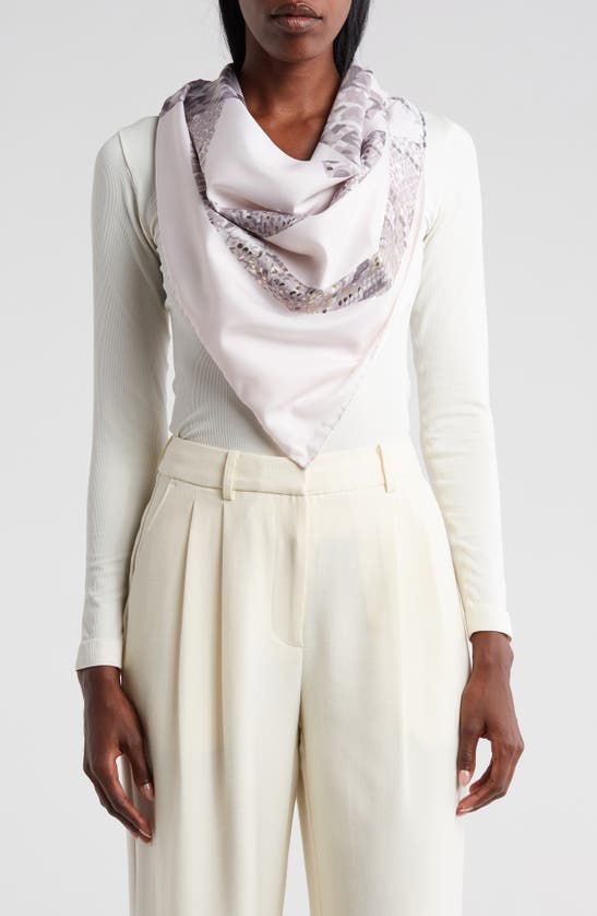 Cole Haan Snake Print Scarf In Neutral