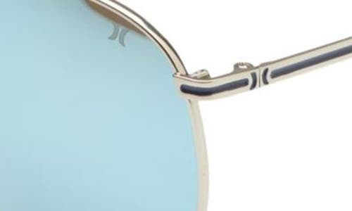 Shop Hurley Shorebreak 60mm Polarized Aviator Sunglasses In Silver/smoke