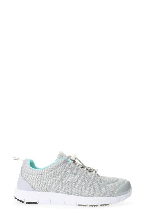 Propét Travel Walker Ii Running Shoe In Grey/mint