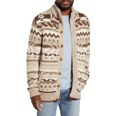 Faherty Winter Plains Cardigan, Brown