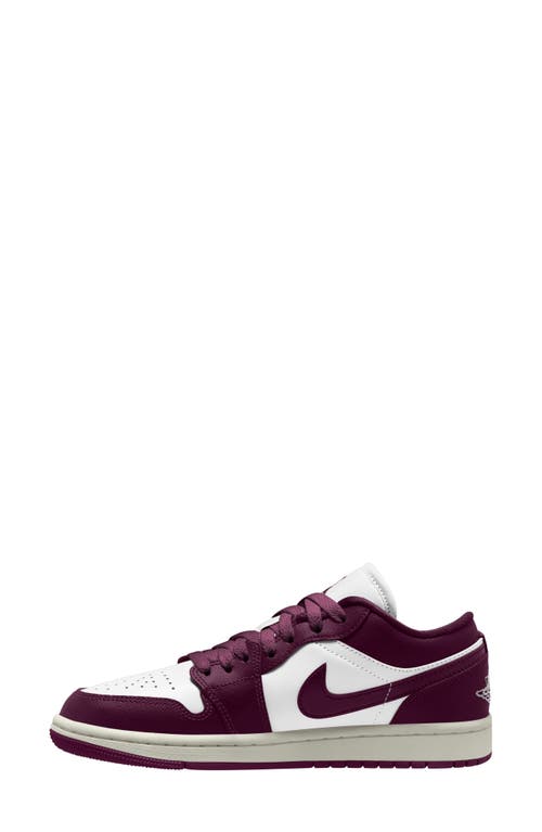 Shop Jordan Air  1 Low Sneaker In White/bordeaux/sail