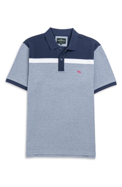 Shop Rodd & Gunn Whitby Colorblock Piqué Knit Polo In Indigo