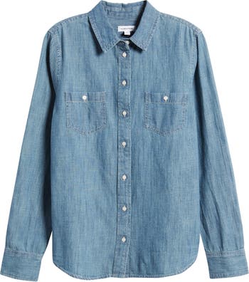 Nordstrom Cotton Chambray Button-Up Shirt