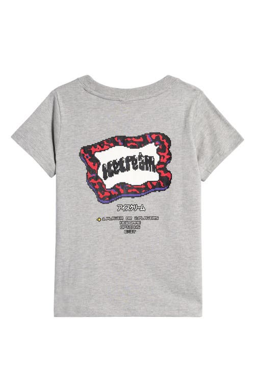 Shop Icecream Kids' Lava Flag Cotton Graphic T-shirt In Heather Grey