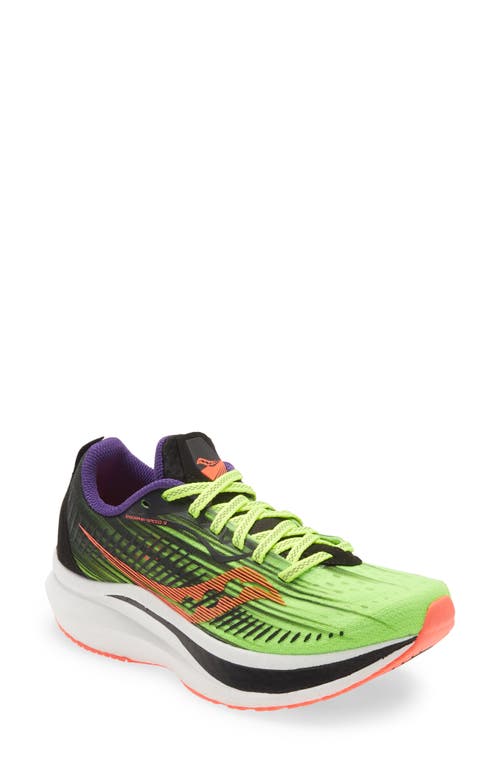 Saucony Women s Endorphin Speed 2 Running Shoe  Vizi PRO  6.5 B(M) US