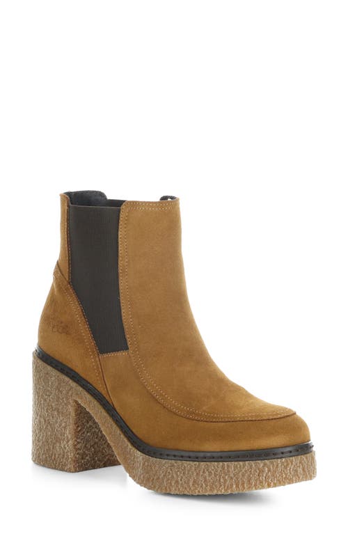 Papio Waterproof Chelsea Boot in Camel Suede/Elastic