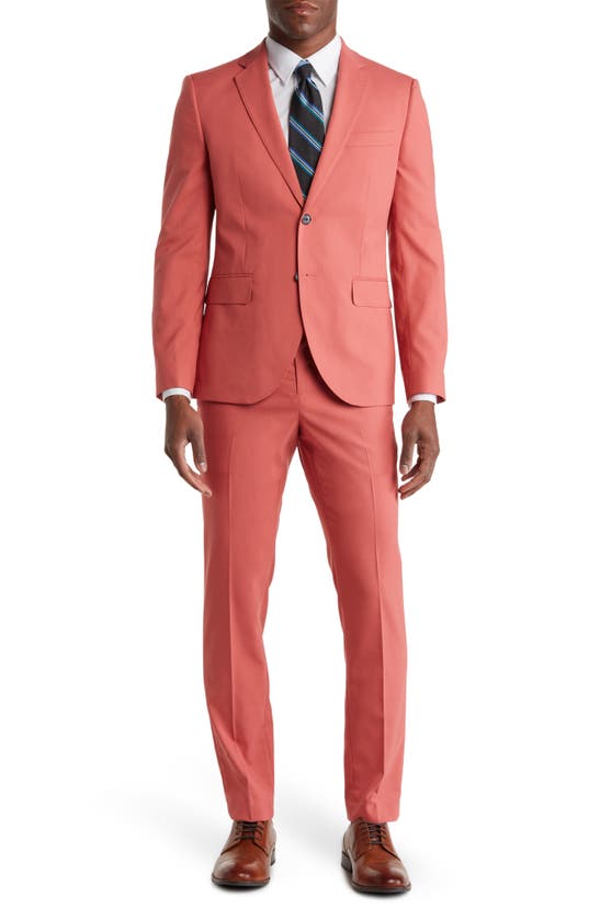 Nordstrom Rack Extra Trim Fit Suit In Coral Faded