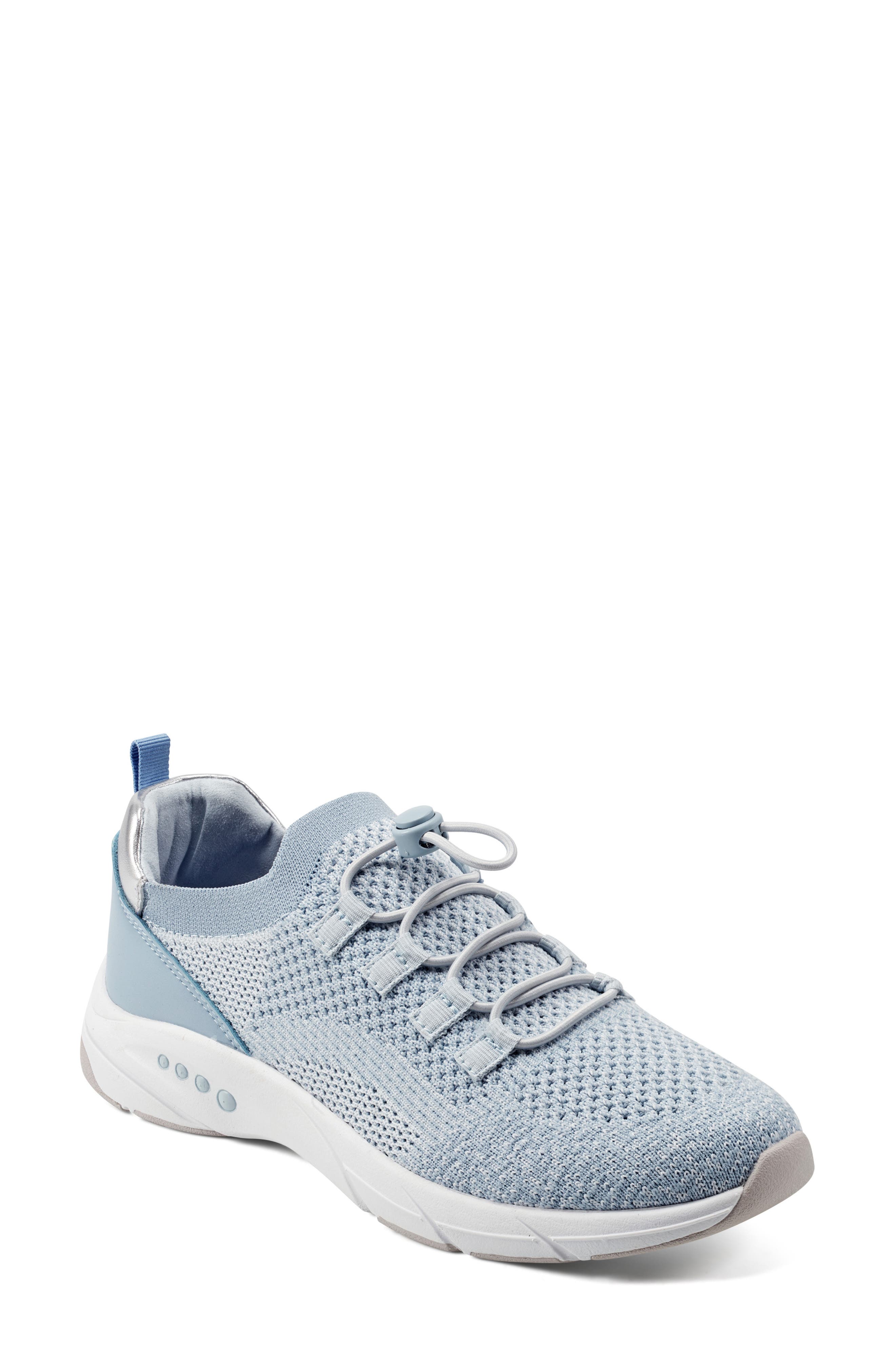Easy Spirit Astrid Pull-On Knit Sneaker in Light Blue 