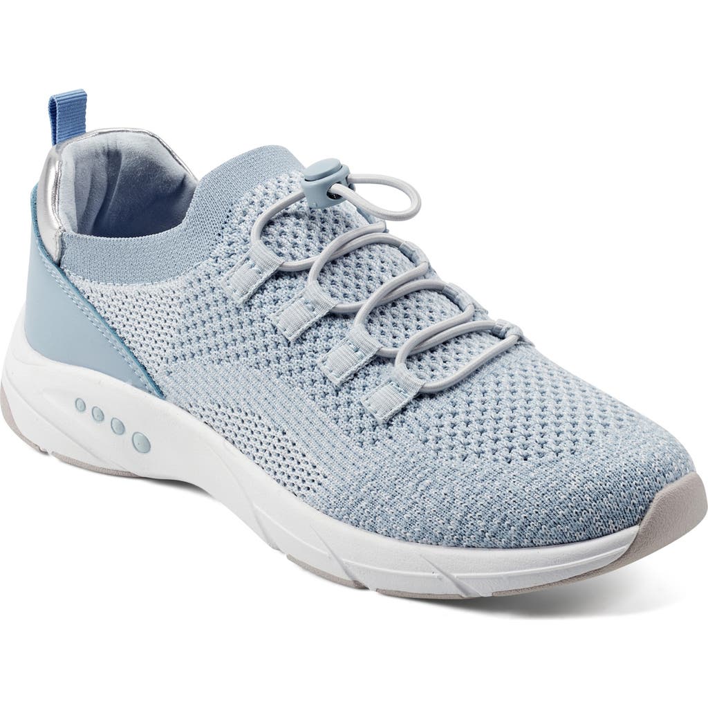 Easy Spirit Astrid Pull-On Knit Sneaker in Light Blue
