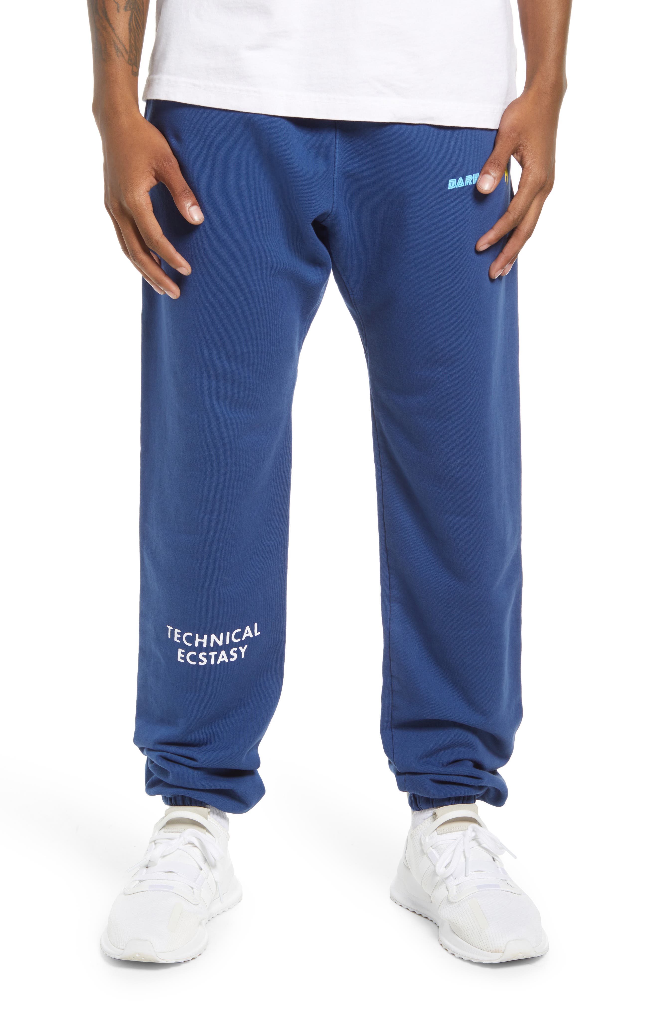 DARKBRIGHT Technical Ecstasy Graphic Sweatpants in Blue at Nordstrom